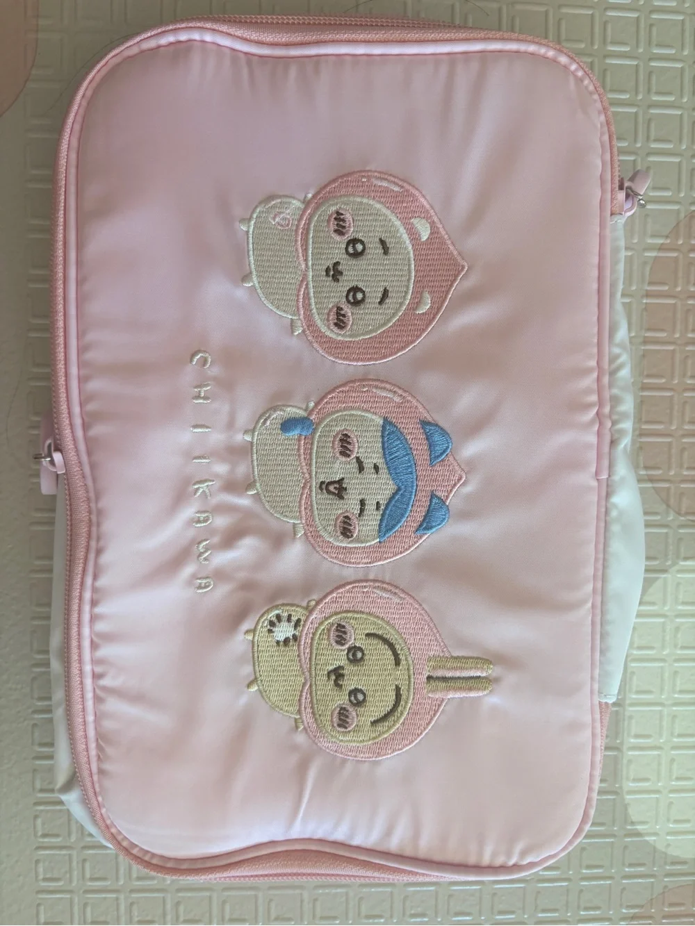 Pink Kawaii Character Cosmetic Bag